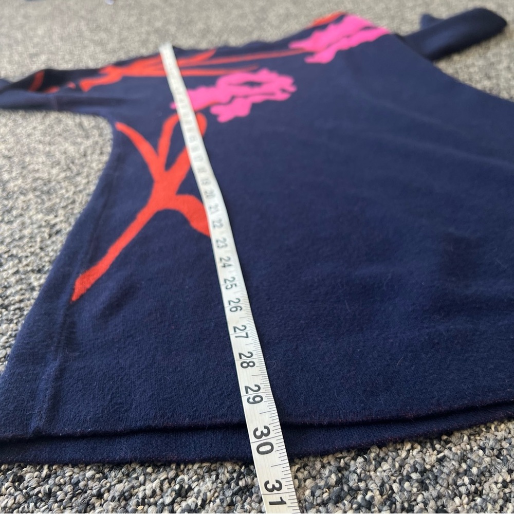 Anthropologie Field & Flower Navy Sweater with Pink Floral Design - Picture 8 of 8
